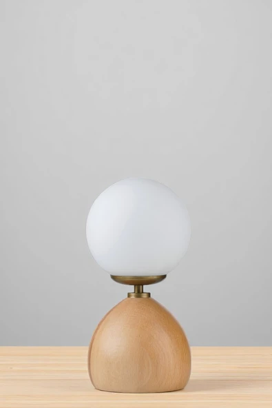 Lumexx CAMERON NATUREL BEYAZ CAMLI MASA LAMBASI - Resim 2