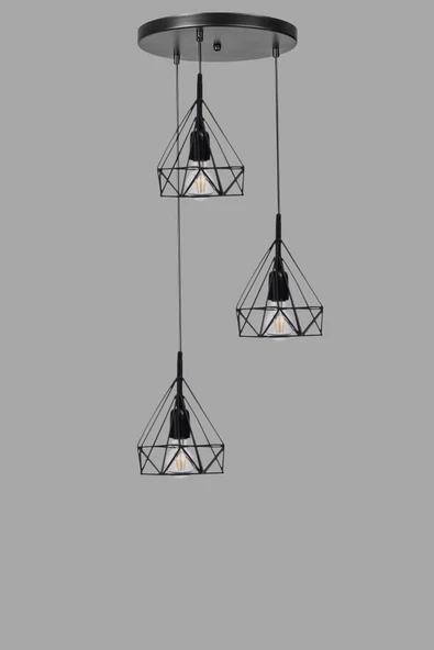 Lumexx PRAMİT 3 LÜ TEPSİLİ SİYAH SARKIT - Resim 3