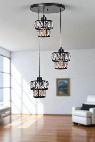 Lumexx LEO 3 LÜ TEPSİLİ SİYAH SARKIT ürün görseli