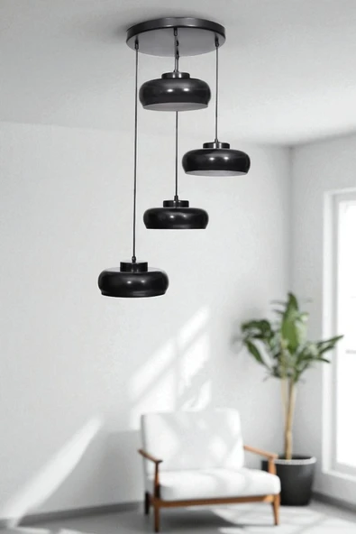 Lumexx SMİTH 4 LÜ TEPSİLİ SİYAH SARKIT ürün görseli