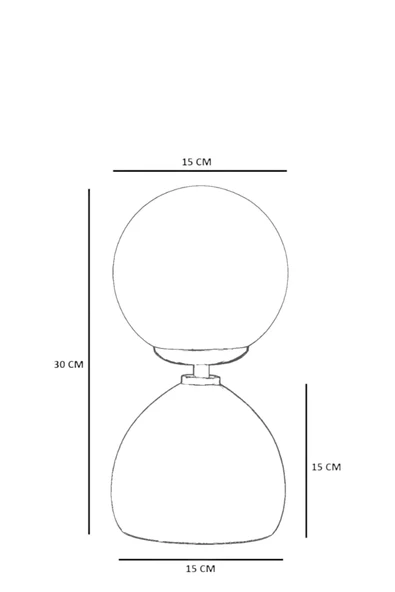 Lumexx CAMERON CEVİZ BAL CAMLI MASA LAMBASI - Resim 5
