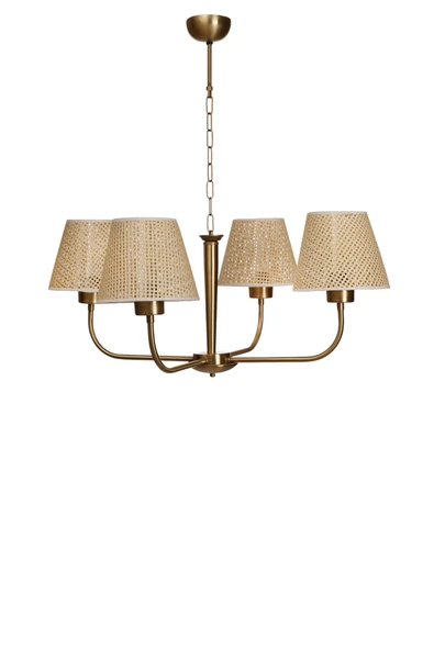 Lumexx APOLLO 4 LÜ ESKİTME PETEK ABAJURLU AVİZE - Resim 2