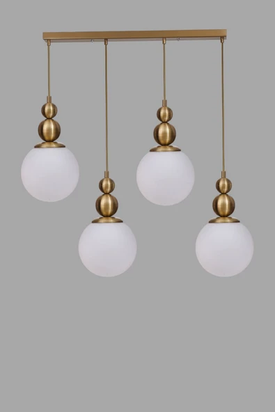 Lumexx YAREN 4 LÜ SIRALI ESKİTME BEYAZ CAMLI SARKIT - Resim 3