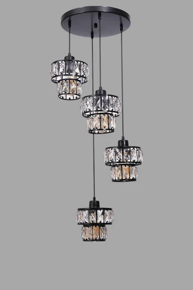 Lumexx LEO 4 LÜ TEPSİLİ SİYAH SARKIT - Resim 3