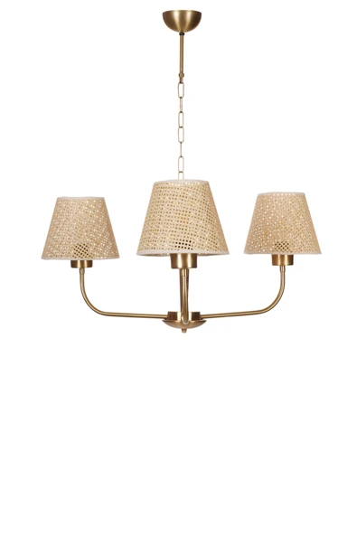 Lumexx APOLLO 3 LÜ ESKİTME PETEK ABAJURLU AVİZE - Resim 2