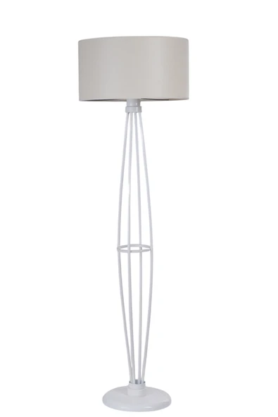 Lumexx HEDAR BEYAZ LAMBADER SİLİNDİR FİNLİ KREM ABAJURLU - Resim 2