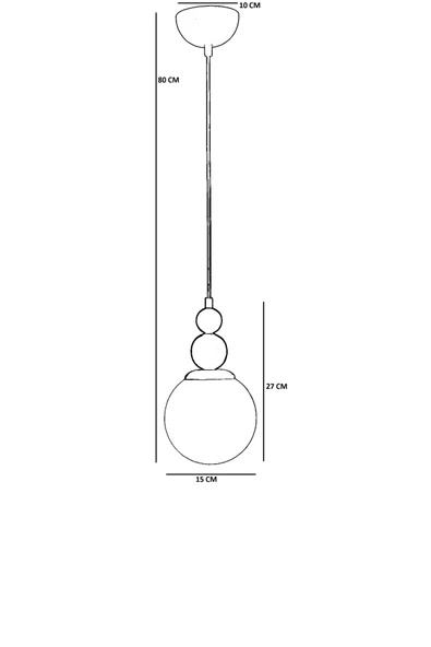 Lumexx YAREN TEKLİ ESKİTME BAL CAMLI SARKIT - Resim 4