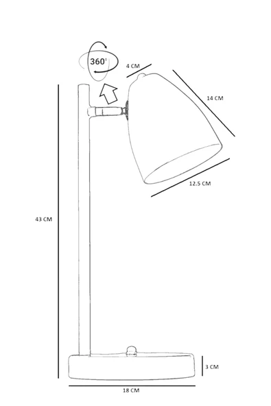 Lumexx FRANK ESKİTME MASA LAMBASI - Resim 5