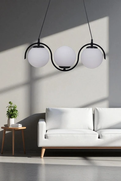 Lumexx ZOE 3 LÜ SİYAH BEYAZ CAMLI SARKIT ürün görseli