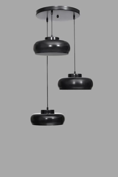 Lumexx SMİTH 3 LÜ TEPSİLİ SİYAH SARKIT - Resim 3