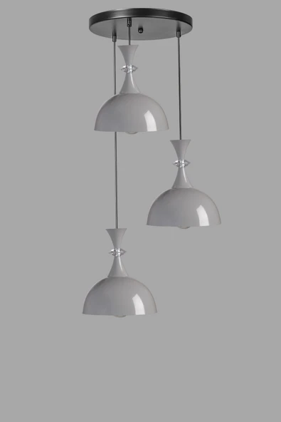 Lumexx AKAY 3 LÜ TEPSİLİ GRİ SARKIT - Resim 3