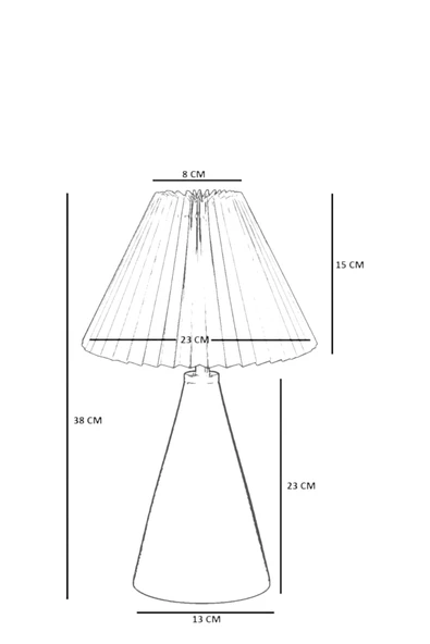 Lumexx JUNO NATUREL PİLELİ KREM ABAJURLU MASA LAMBASI - Resim 5