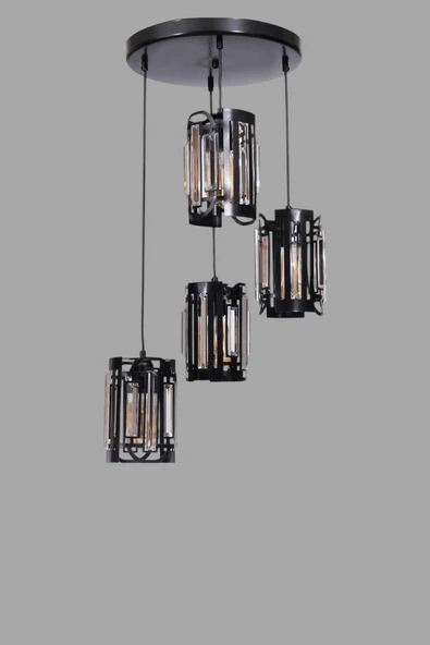 Lumexx BALA 4 LÜ TEPSİLİ SİYAH SARKIT - Resim 3