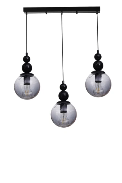 Lumexx YAREN 3 LÜ SIRALI SİYAH FÜME CAMLI SARKIT - Resim 2