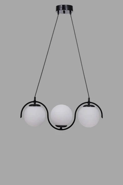 Lumexx ZOE 3 LÜ SİYAH BEYAZ CAMLI SARKIT - Resim 3