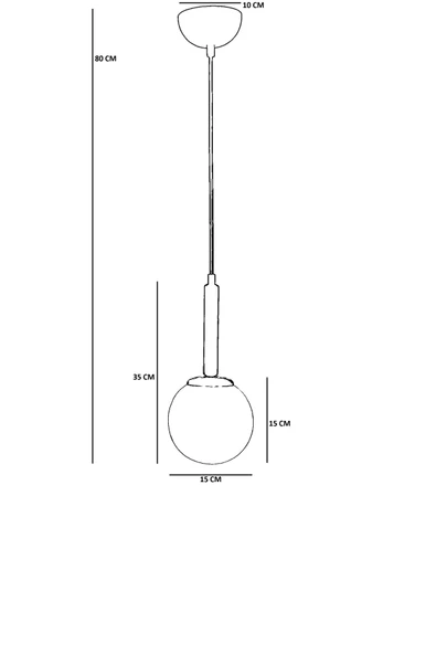 Lumexx IŞIL TEKLİ NATUREL BAL CAMLI SARKIT - Resim 4