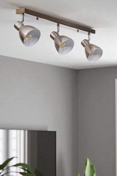 Lumexx OTİS 3 LÜ SIRALI MAT KROM PLAFONYER AVİZE ürün görseli