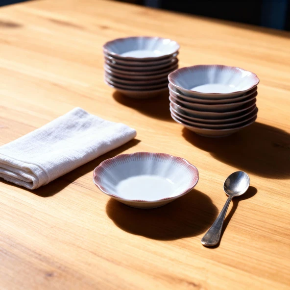 GÜRAL PORSELEN Acem 12 Parça 10 cm Çay Tabağı 30526 ürün görseli 1