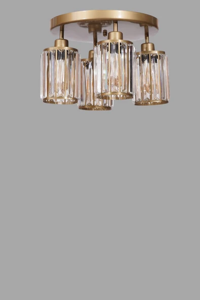 Lumexx HUGO 4 LÜ TEPSİLİ ESKİTME PLAFONYER AVİZE - Resim 3