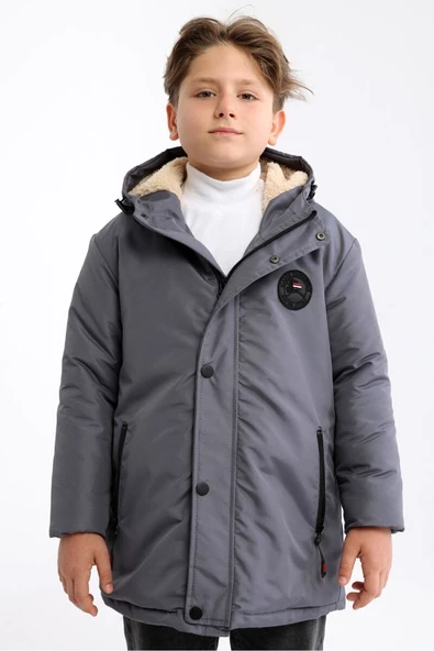 İçi Kürklü Su ve Rüzgar Geçirmez Erkek Çocuk Mont - Resim 8