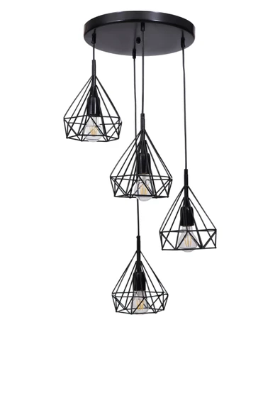 Lumexx PRAMİT 4 LÜ TEPSİLİ SİYAH SARKIT - Resim 2