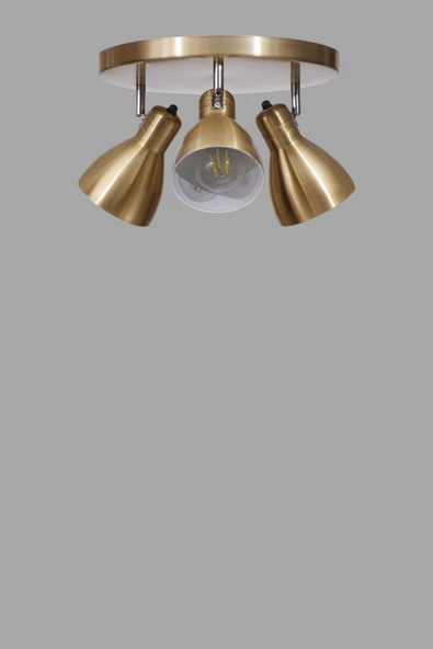 Lumexx OTİS 3 LÜ TEPSİLİ ESKİTME PLAFONYER AVİZE - Resim 3