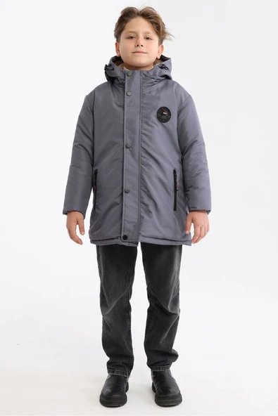 İçi Kürklü Su ve Rüzgar Geçirmez Erkek Çocuk Mont - Resim 11