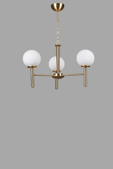 Lumexx LUKE 3 LÜ ESKİTME BEYAZ CAMLI AVİZE - Resim 3