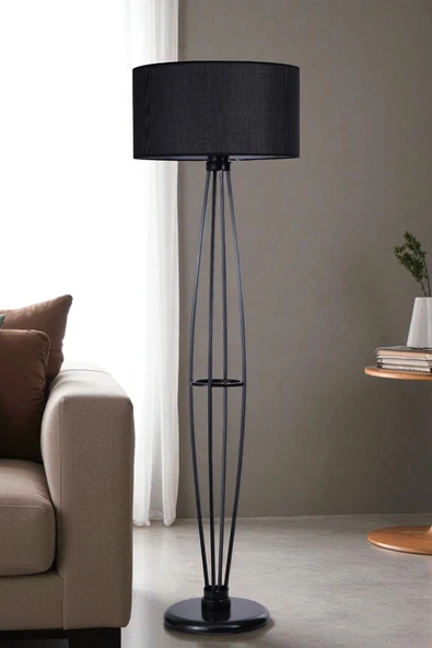 Lumexx HEDAR SİYAH LAMBADER SİLİNDİR HASIR SİYAH ABAJURLU ürün görseli