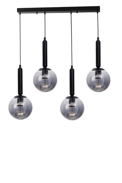 Lumexx SEZGİ 4 LÜ SIRALI SİYAH FÜME CAMLI SARKIT - Resim 2