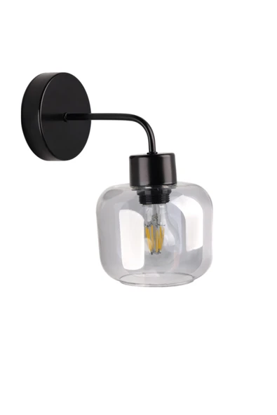 Lumexx PARLA SİYAH FÜME CAMLI APLİK - Resim 2