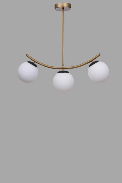 Lumexx VELVET 3 LÜ ESKİTME BEYAZ CAMLI PLAFONYER AVİZE - Resim 3