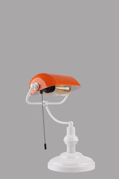 Lumexx BANKER BEYAZ-TURUNCU MASA LAMBASI - Resim 5