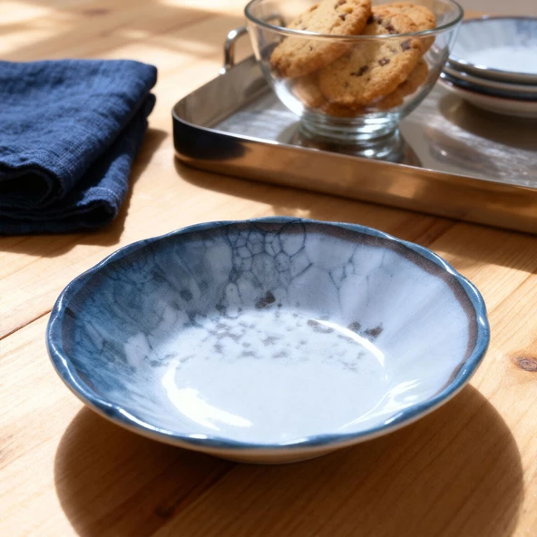 GÜRAL PORSELEN Acem 12 Parça 10 cm Çay Tabağı 1341 - Resim 4