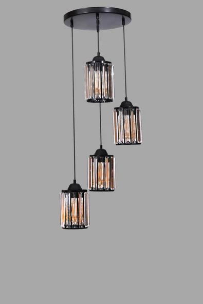 Lumexx HUGO 4 LÜ TEPSİLİ SİYAH SARKIT - Resim 3