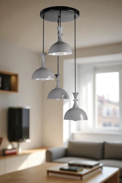 Lumexx AKAY 4 LÜ TEPSİLİ GRİ SARKIT ürün görseli