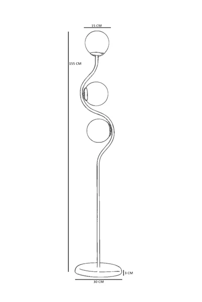 Lumexx TURAN 3 LÜ BEYAZ LAMABDER BEYAZ CAMLI - Resim 4