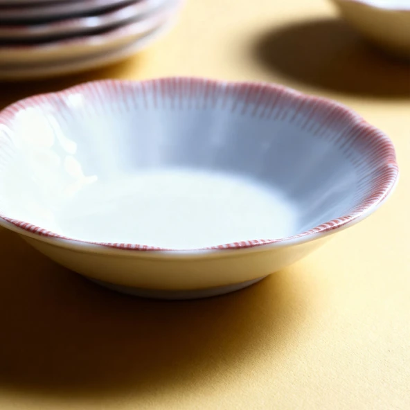 GÜRAL PORSELEN Acem 12 Parça 10 cm Çay Tabağı 30526 - Resim 9