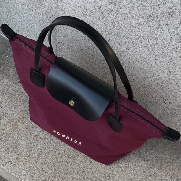 BONHEUR N 7 Kanvas Çanta- Cherry Red - Resim 5