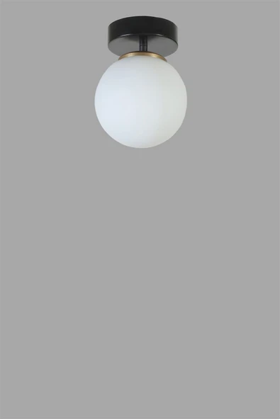 Lumexx YENİ CAN TEKLİ SİYAH BEYAZ CAMLI AVİZE - Resim 3