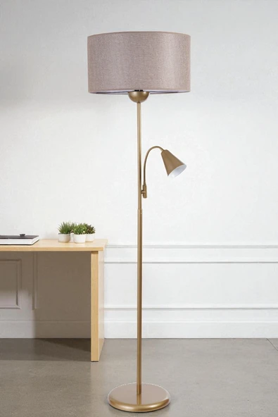 Lumexx DEVİN ESKİTME LAMBADER SİLİNDİR KOYU HASIR ABAJURLU ürün görseli