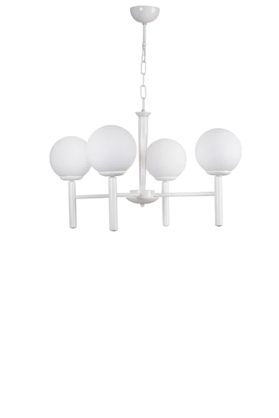 Lumexx LUKE 4 LÜ BEYAZ CAMLI AVİZE - Resim 2