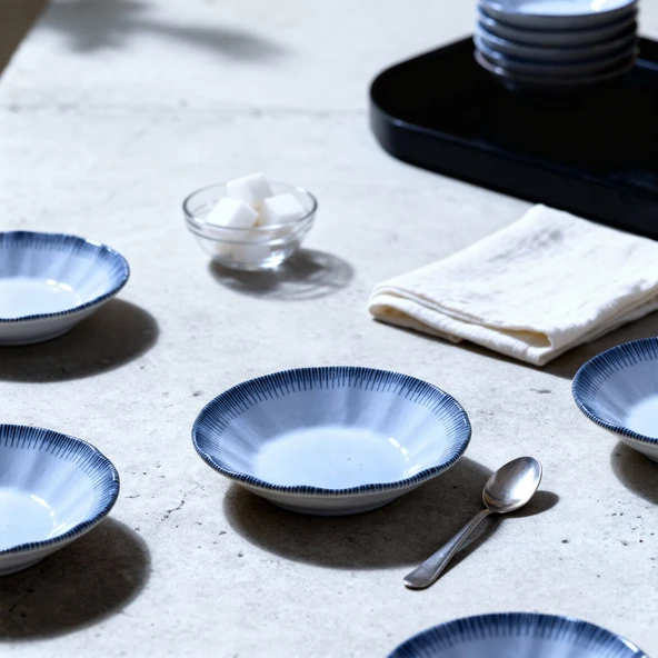 GÜRAL PORSELEN Acem 12 Parça 10 cm Çay Tabağı 30527 - Resim 4