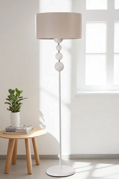 Lumexx HAYAL BEYAZ LAMBADER SİLİNDİR FİNLİ KREM ABAJURLU ürün görseli