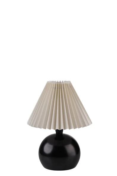 Lumexx OLİVER SİYAH PİLELİ KREM ABAJURLU MASA LAMBASI - Resim 4