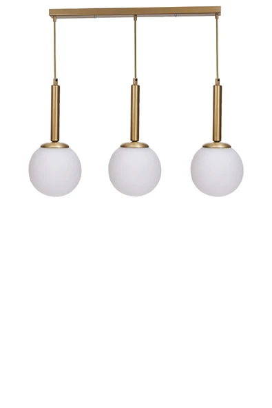 Lumexx SEZGİ 3 LÜ SIRALI ESKİTME BEYAZ CAMLI SARKIT - Resim 2