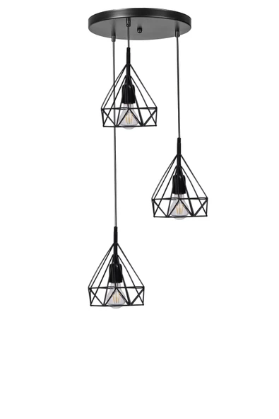 Lumexx PRAMİT 3 LÜ TEPSİLİ SİYAH SARKIT - Resim 2