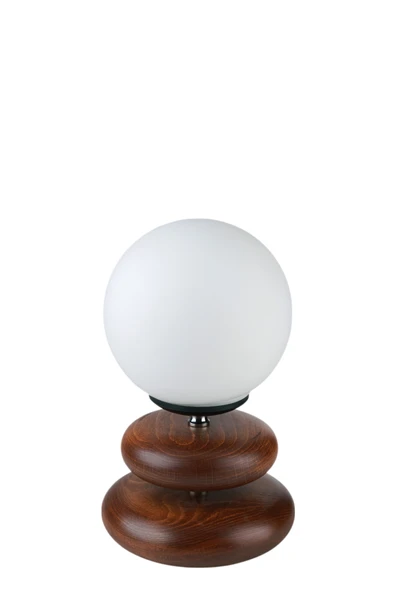 Lumexx MARS CEVİZ BEYAZ CAMLI MASA LAMBASI - Resim 3