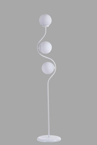 Lumexx TURAN 3 LÜ BEYAZ LAMABDER BEYAZ CAMLI - Resim 3