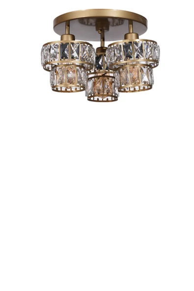 Lumexx LEO 3 LÜ TEPSİLİ ESKİTME PLAFONYER AVİZE - Resim 2